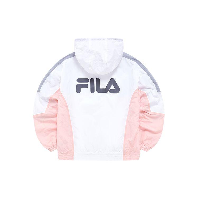 FILA Fusion Casual Lightweight Woven Hooded Jacket Women jackets White T11W225707FWT