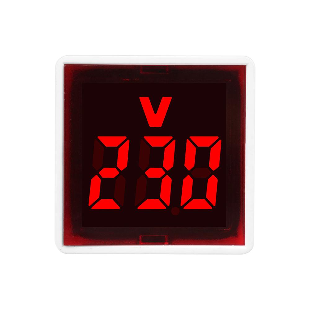 AC 220V/230V LED Voltmeter EU Plug Socket Square Volt Tester Detector Monitor 50-500V Digital Voltage Meter Indicator
