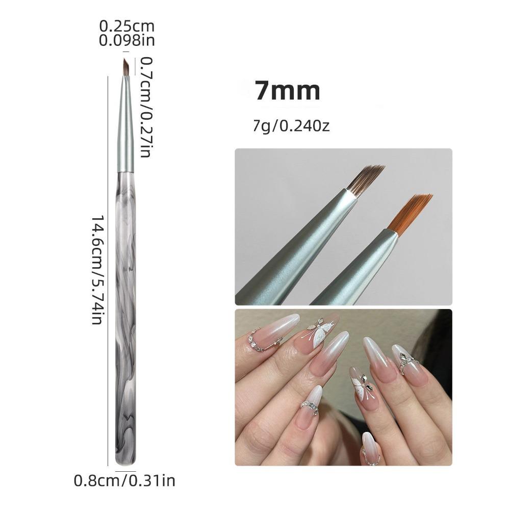 

7/9mm Triangular Painting Nail Brush French Triangle Drawing Pen Nails Art Brush Manicure Tools Black 7mm