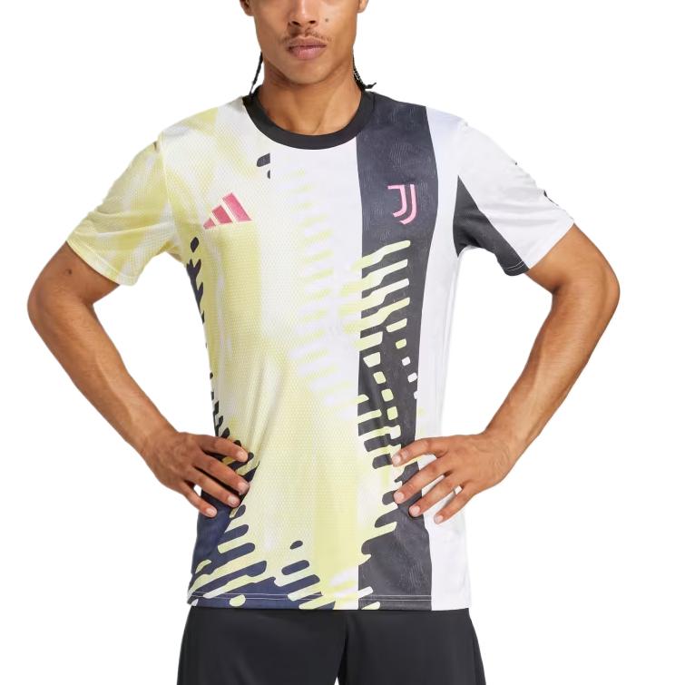 Adidas Juventus 24/25 Pre-Match Jersey Pure Sulfur/Black/Legend Ink Men Streetwear JE4307