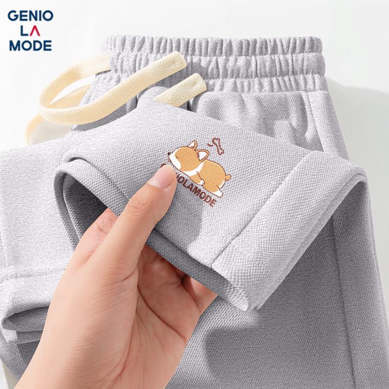 GENIOLAMODE Men s 300G Loose Fit Printed Summer Shorts 3XL