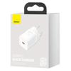 Baseus Super Si 1C Fast Charger Usb Type C 25W Power Delivery Quick Charge White (Ccsp020102)