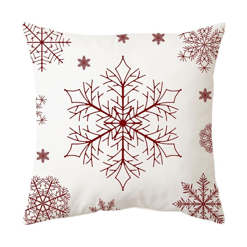 Christmas home decoration pillow cover Merry Christmas Snowman Christmas tree plaid printed cushion cover Sofa room decoration