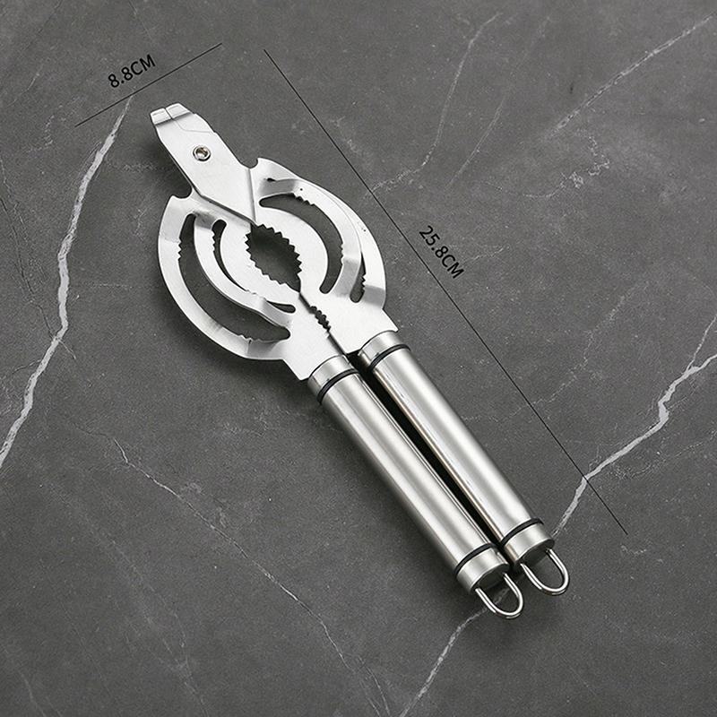 1Pieces Stainless Steel Kitchen Multi-functional Bottle Opener Anti-Slip Screw Cap Opener