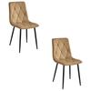 LIBRA Chair - Velvet Brown / Black Legs X 2