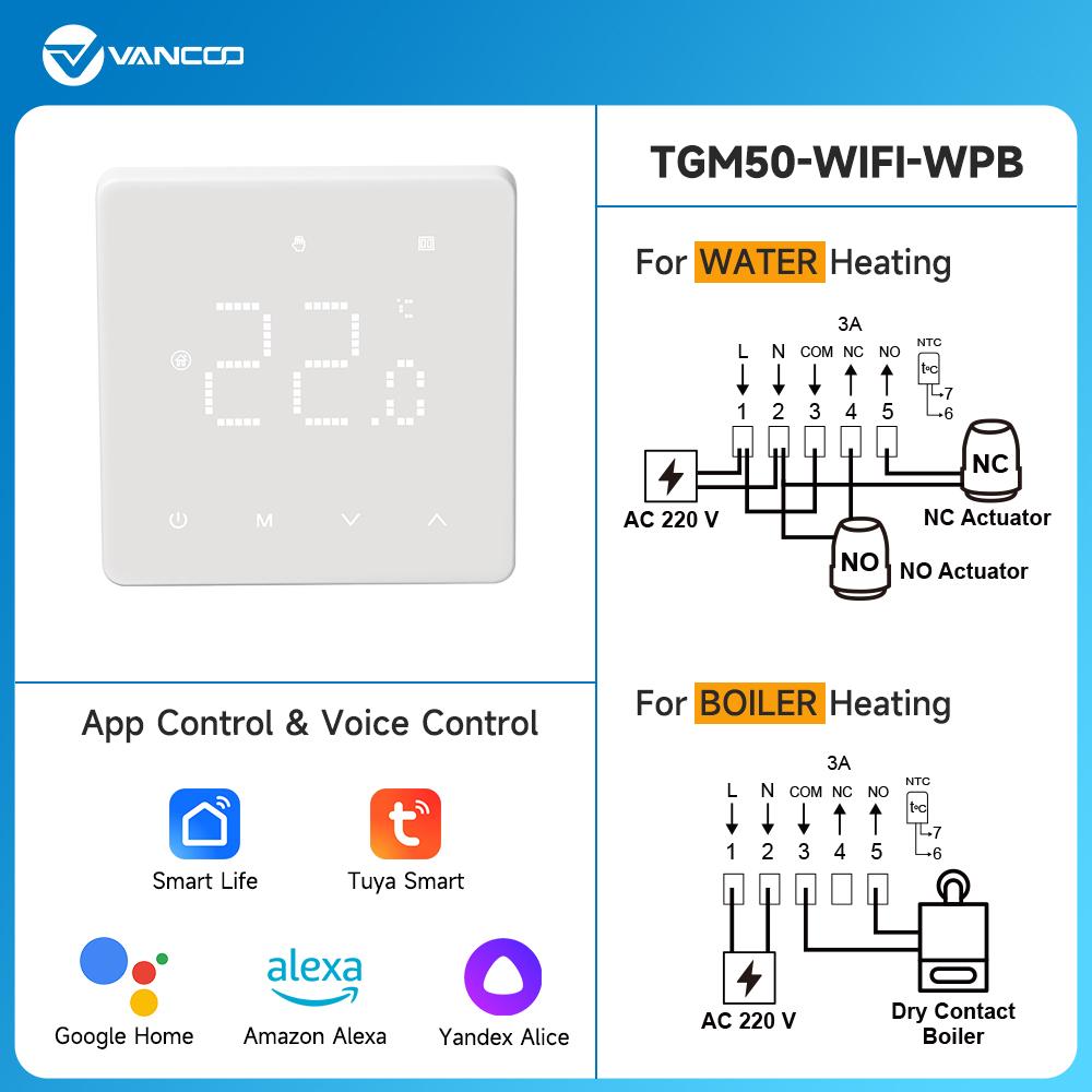 Tuya Smart WiFi Thermostat Warm Electric Thermoregulator Water Floor Heating Temperature Controller Gas Boiler with Alexa Alice 110-240V