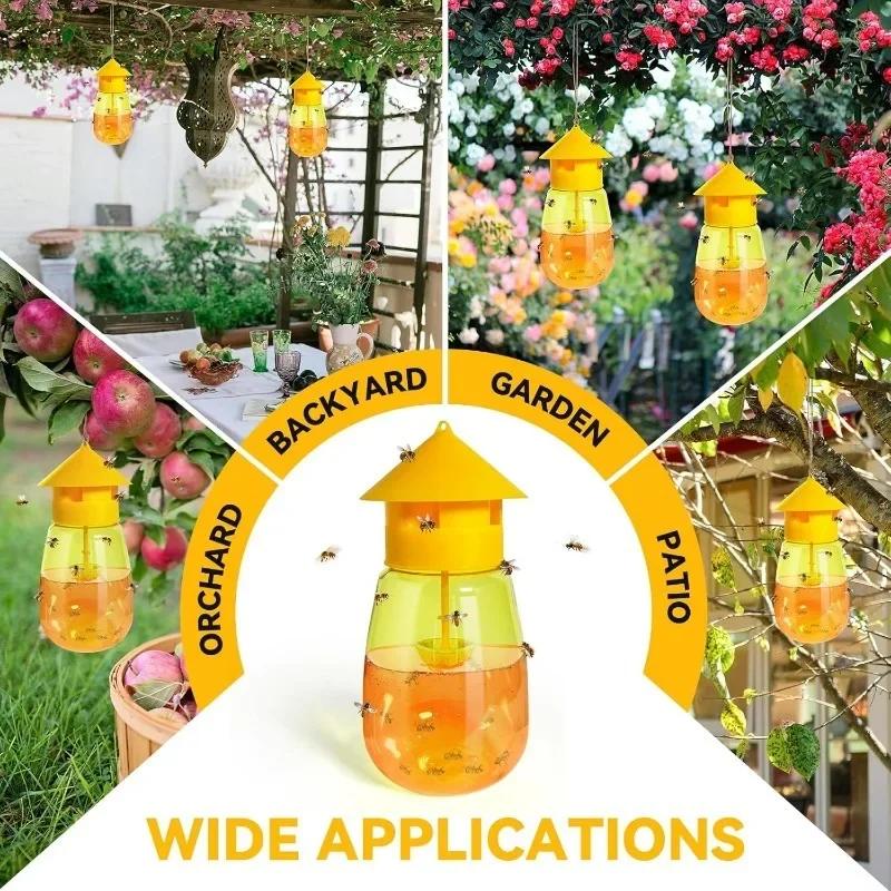 1-5x Fruit Fly Trap Reusable Plastic Insect Catcher Transparent Environmentally Anti Flies Home Garden Orchard Pest Control Tool