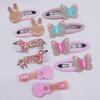 Children's Glitter Animal Hair Accessories: Bunny, Butterfly, Guitar, Puppy BB Clips