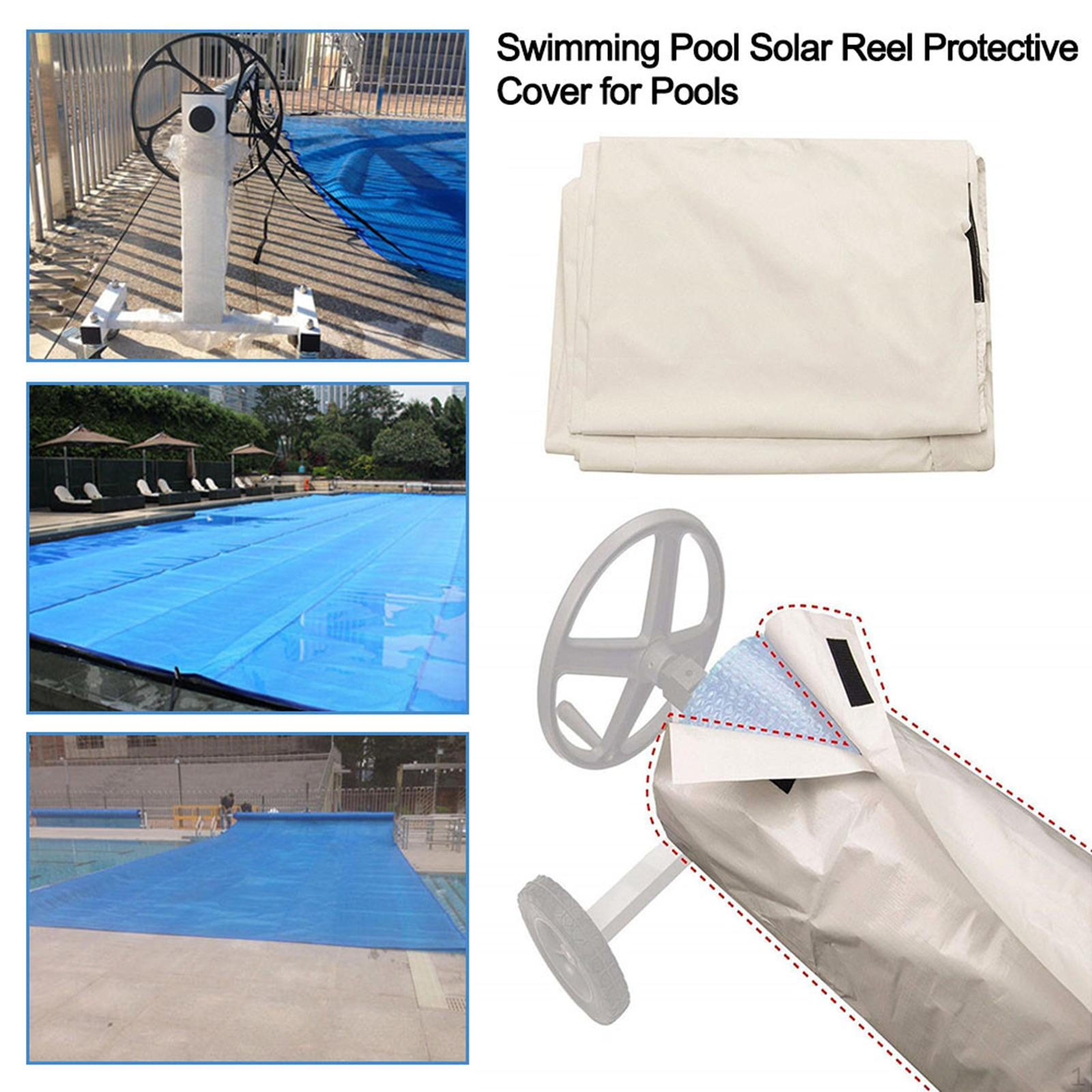 

Pool Blanket Reel Cover - Weatherproof Protection for Winter S бежевий