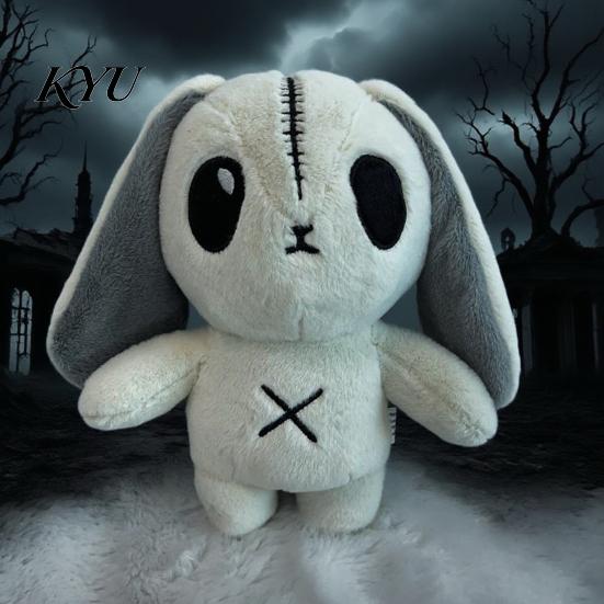 Creepy Cute Bunny Toy Halloween Horror Plush Toy, Rabbit Stuffed Animal Unique Photography Prop Doll for Kids, Soft Collectible Figurine Party