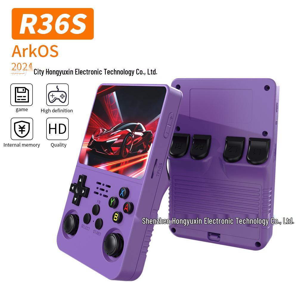 R36S Tragbare Retro-Spielkonsole - Handheld Duales System für PSP, GBA, Arcade-Spiele.