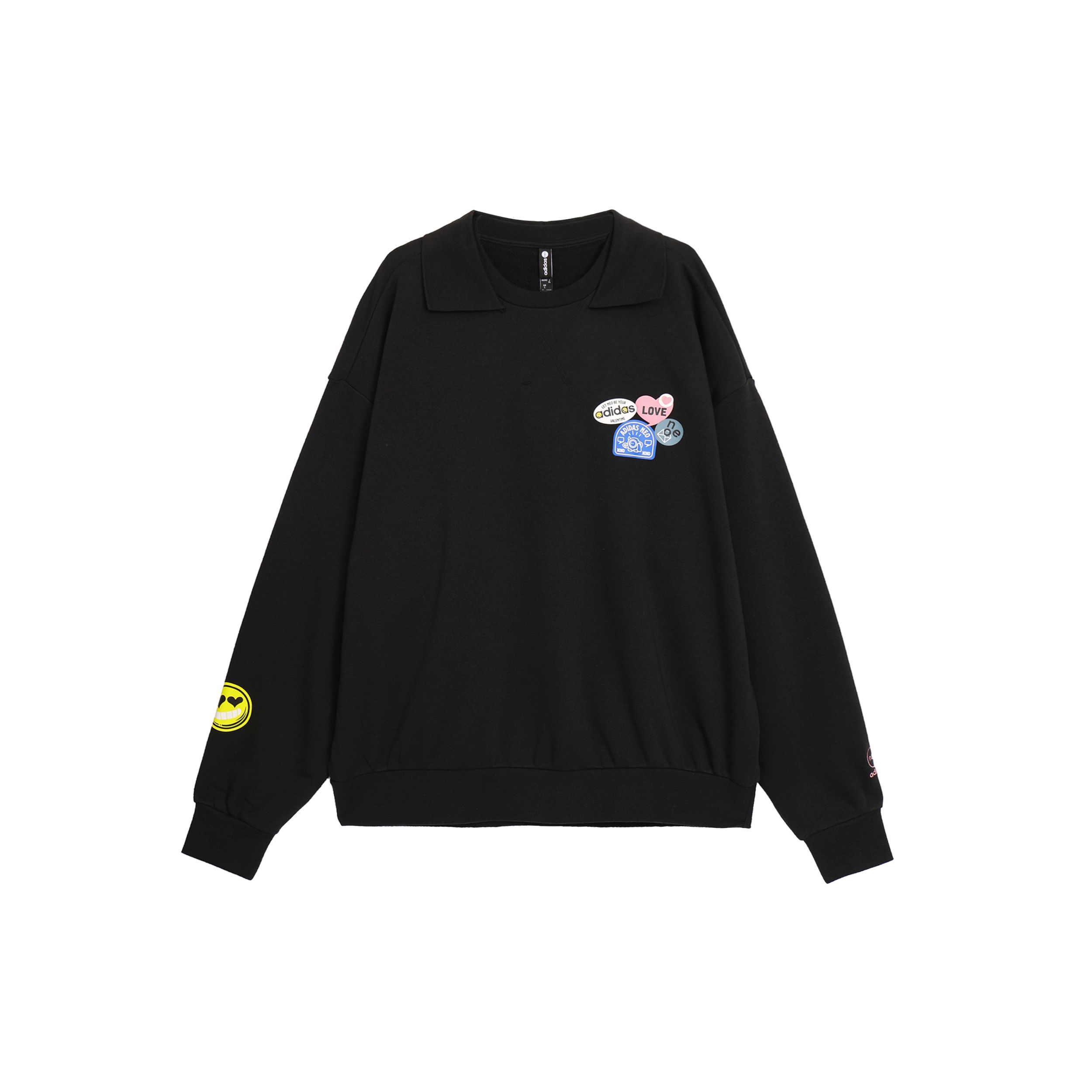 

Adidas Neo Cartoon Print Спортивный пуловер с капюшоном Мужские топы Черный IK6015 XL