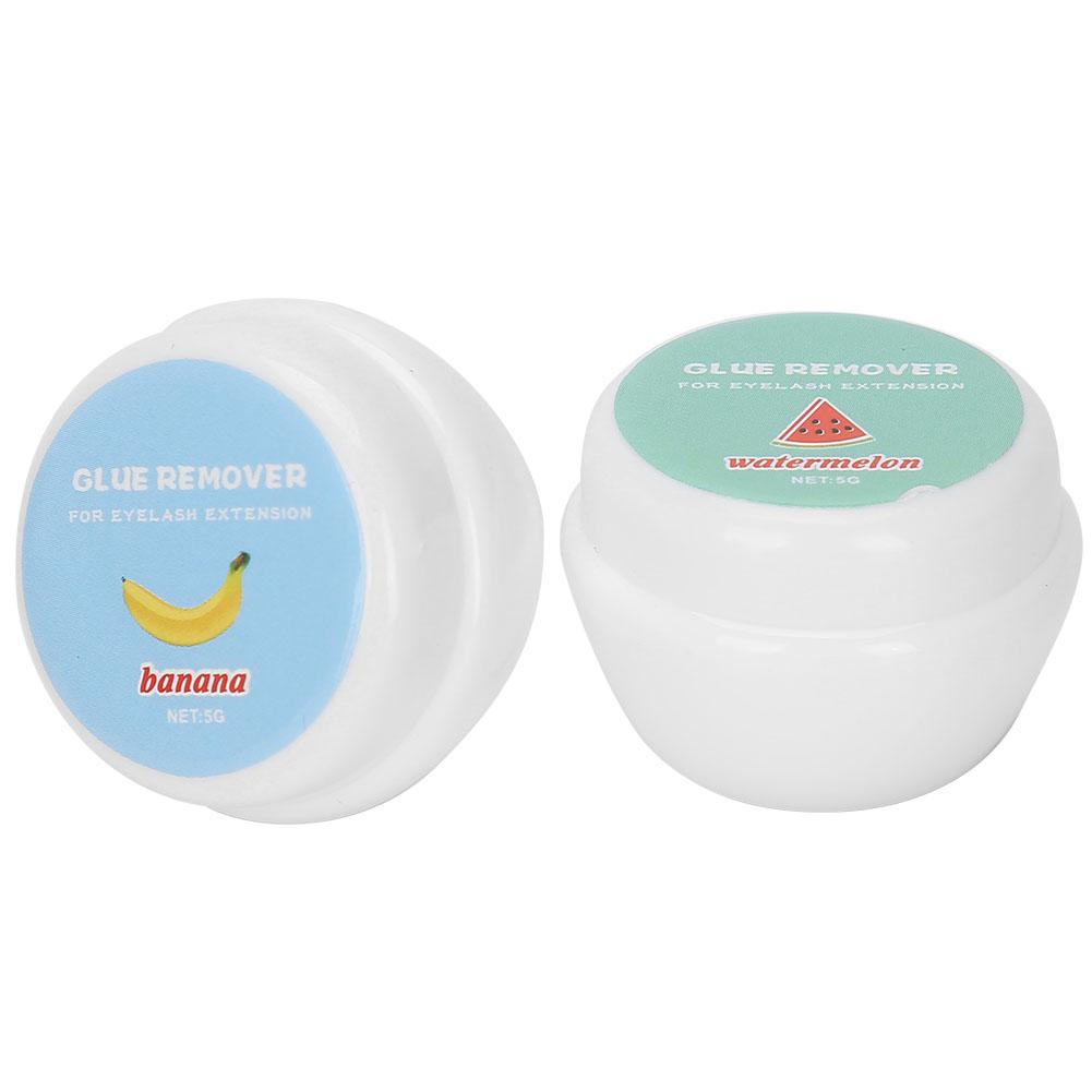 10g Eyelash Glue Remover No Stimulation Eyelash Extension Glue Adhesive Remover(5g Watermelon +5g Banana Flavor )