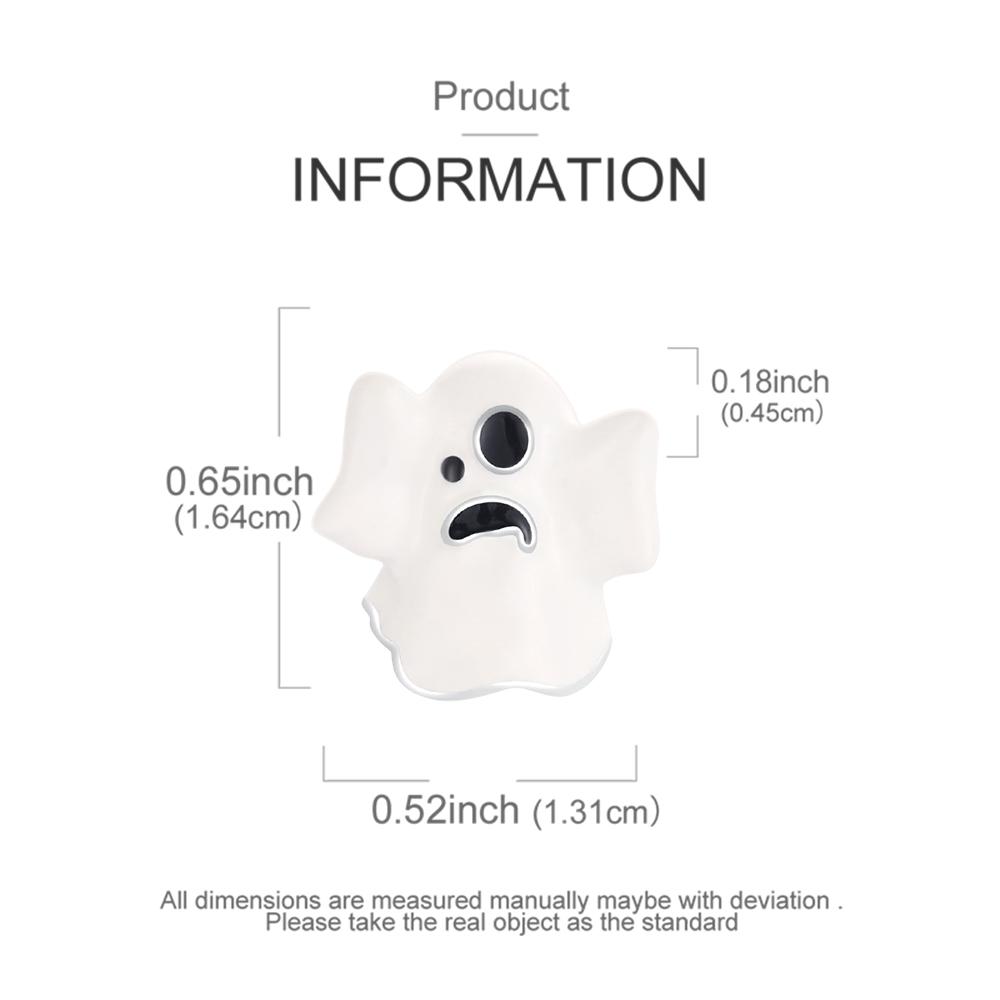 Copper White Luminous Glowing In Dark Ghost Bead Fit Charms Bracelet For Jewelry Piece Creation Women Halloween Gifts