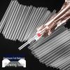 13cm Aluminum Film Balloon Inflation/Deflation Straw with Transparent Plastic Tube Accessory