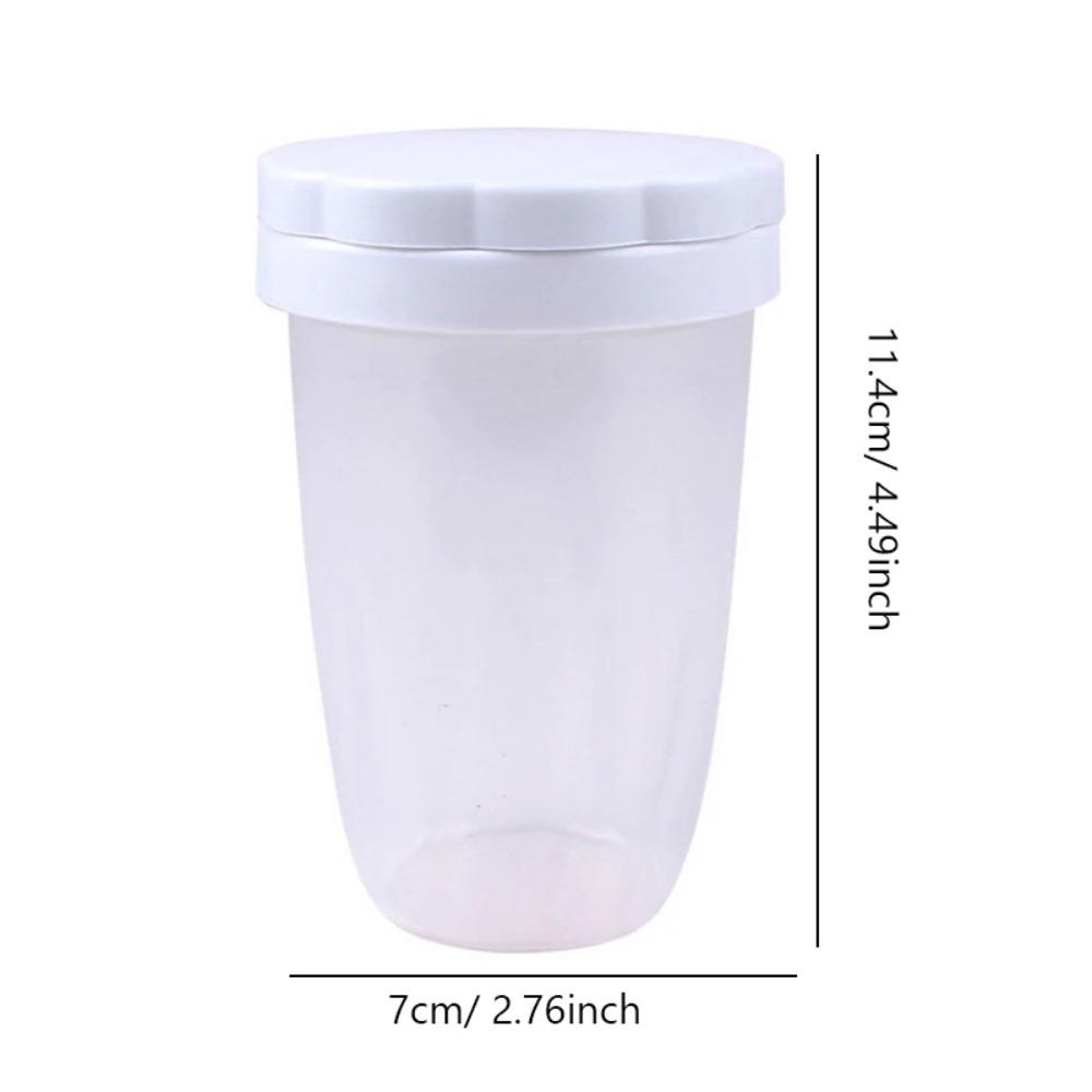 White Plastic Flour Powder Sugar Shaker with Lid Mesh Shaker Icing Sugar Powder Cocoa Flour Chocolate Coffee Sifter Kitchen Tool