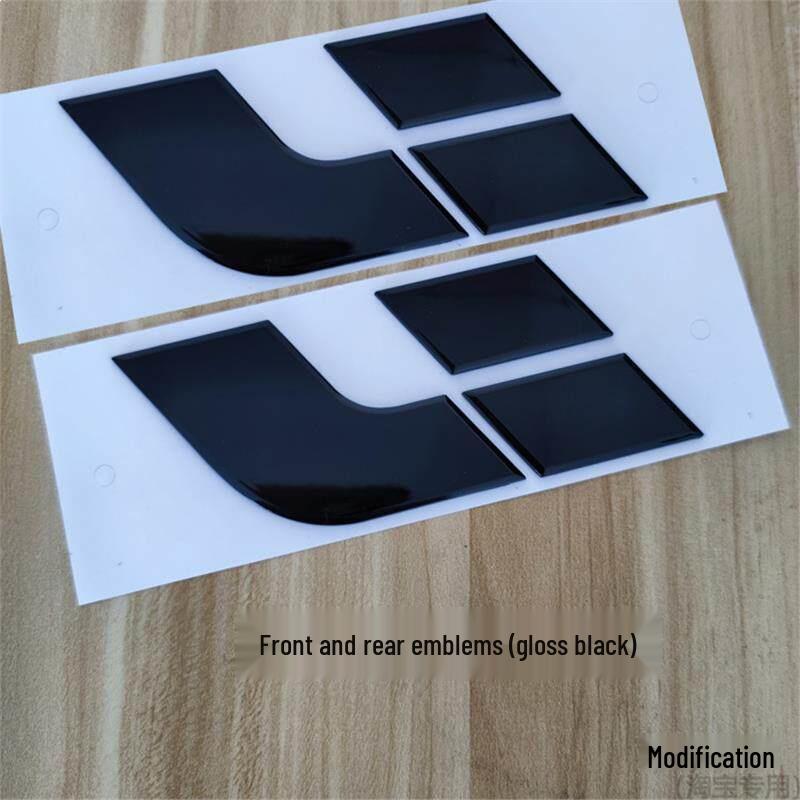 Ideal L9-L6 Black Hood and Tailgate Emblem/Lettering Sticker Set