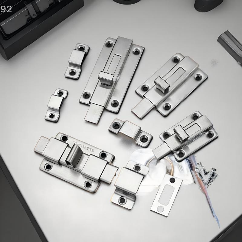 Self-Elastic Latch Security Bolt Latch Anti-theft Spring Latches Stainless Steel Cabinet Hinges Furniture Supplies Hardware