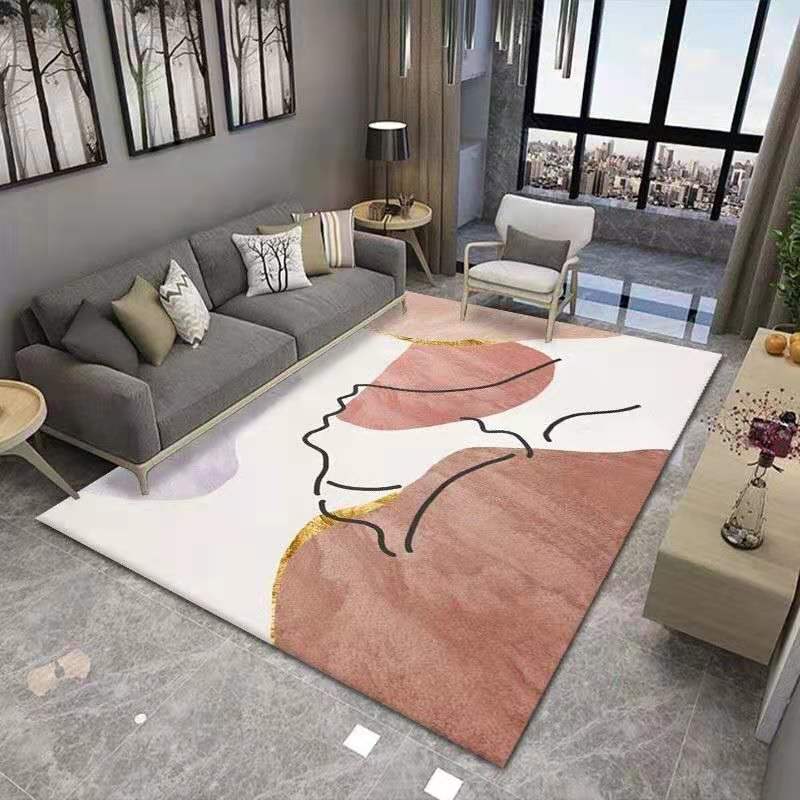 Nordic Luxury Style Living Room Carpets Area Rugs Bedroom Bedside Rug Home Decoration Parlor Carpet Modern Non-slip Floor Mat