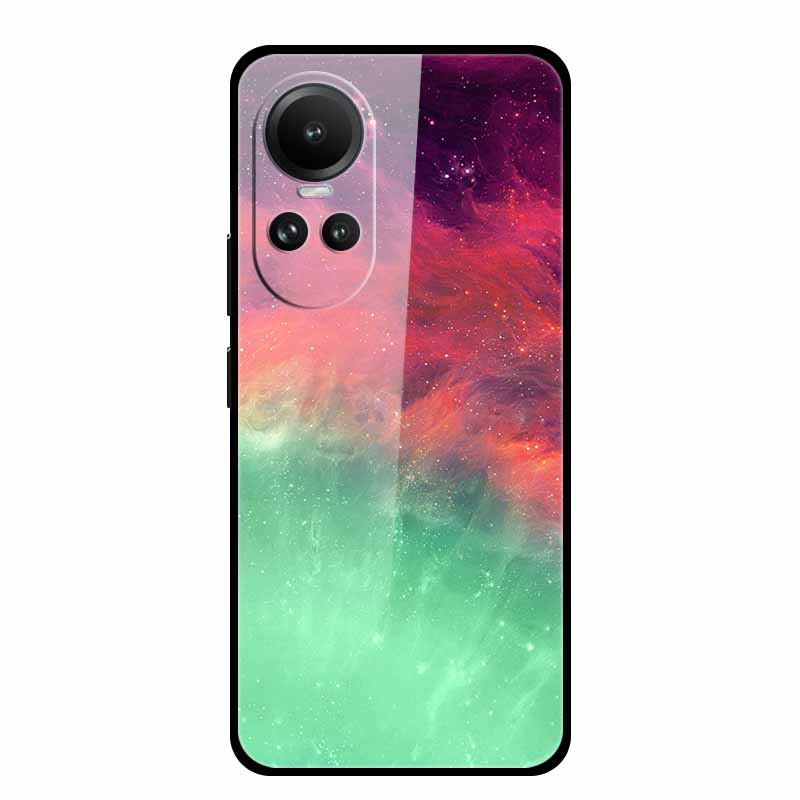 Tempered Glass Case For Oppo Reno10 Pro Cover Reno 10 5G Fashion Hard Back Cover for Oppo Reno 10 Pro 5G Reno105G Case Lion Capa