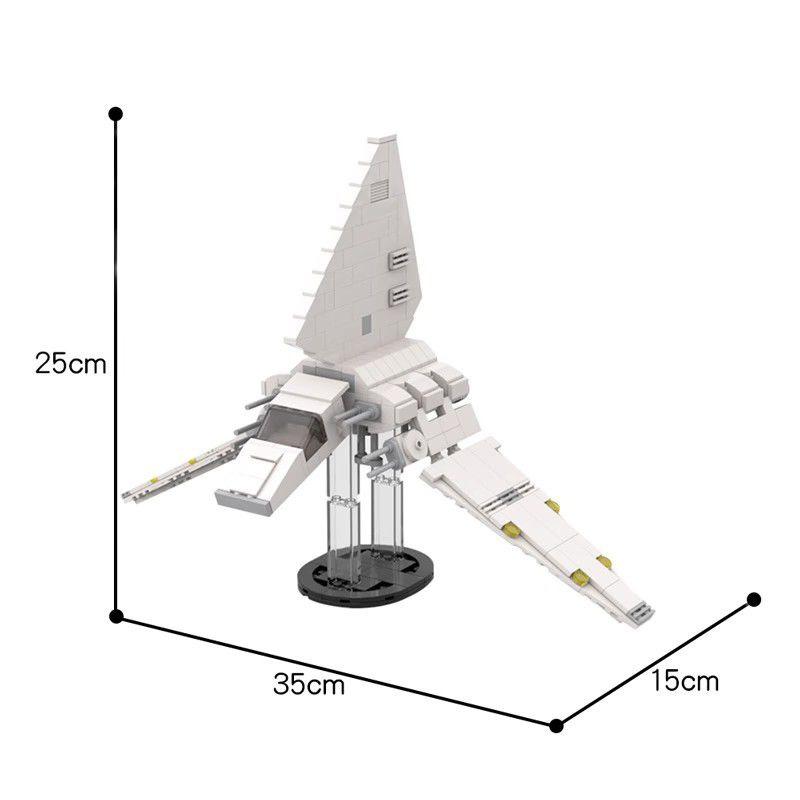 Compatible With Building Blocks MOC-34496 Mini Empire Shuttle Small Particle Assembled Building Blocks Toy Ornaments