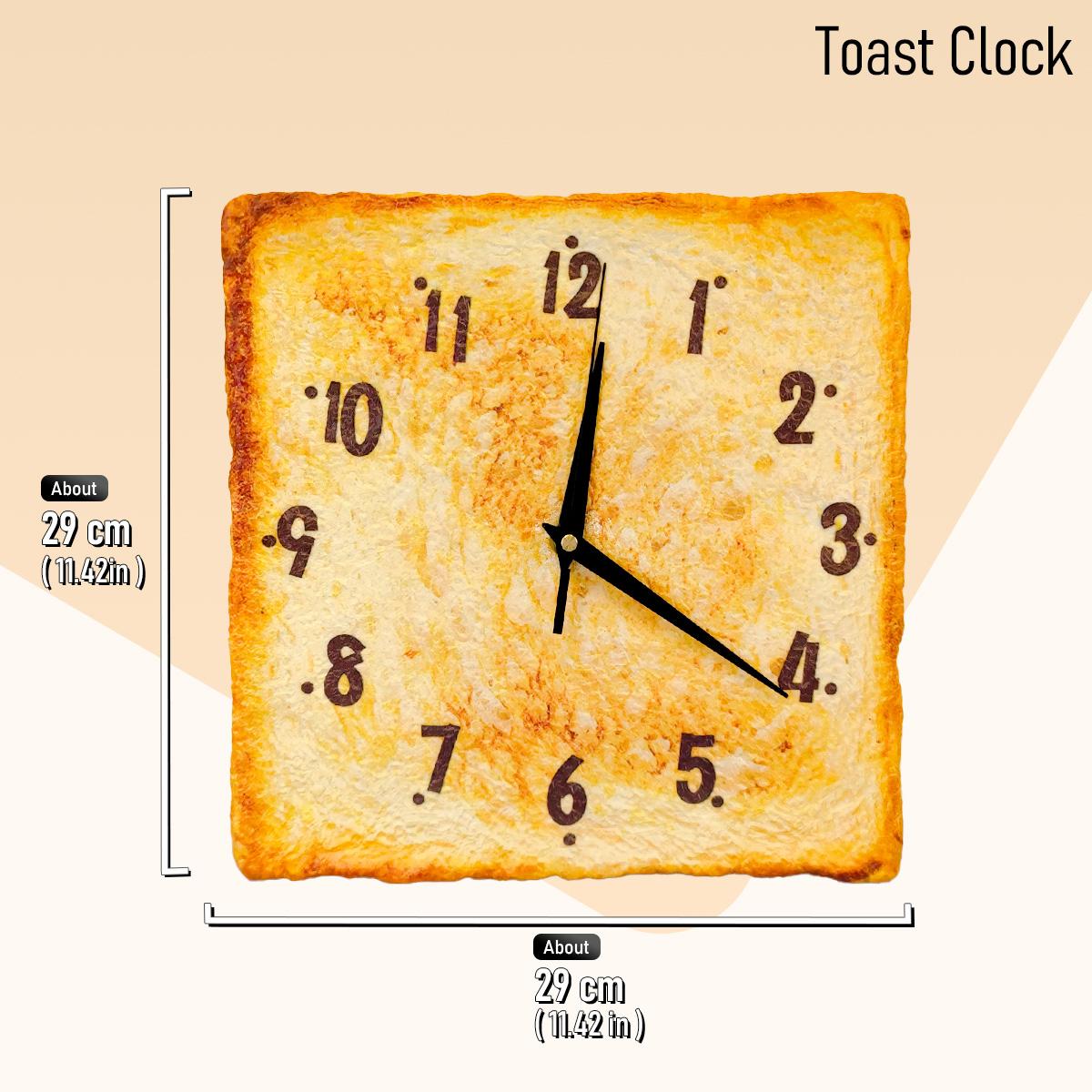 

Without Battery Simulation Toaster Clock, Toaster Model, Home Decoration, Coffee And Dessert Shop Clock Decoration золотий