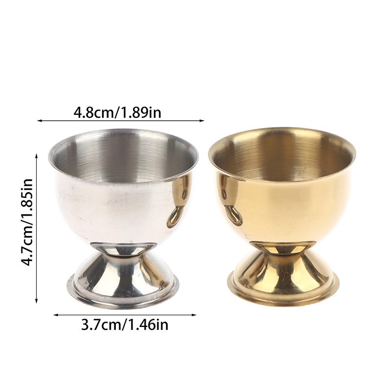 4 Stück Eierbecher Set Praktisch Edelstahl Gekochte Eierbecher Ständer Halter Eierhalter Küche Frühstück Kochwerkzeug