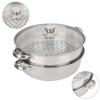 Stainless Steel Cookware 27cm/11in 2-Layer Steamer Pot Cooker Double Boiler Soup Steaming Pot