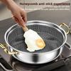 12 Inch Stainless Steel Nonstick Deep Frying Pan Hot Pot with Lid Soup Pot Wok Two Handle Hold PFOA Free, Dishwasher Oven Safe