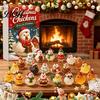 Creative Christmas Gift for Collectors Chicken Advent Calendar 2026, 24 Unique 2D Acrylic Cute Chick Pendant Set Ornaments, Tree Decorations