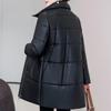Middle Age Woman Winter Long Faux Sheepskin Coats Elegant Thick Warm Winter Parkas Female Leather Jacket