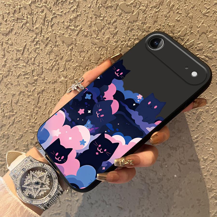 Funda Phone Cover Case for Apple iPhone 17 Pro Max 12 16 14 Air 11 15 Pro 7 8 XR XS MAX 13 Cat Starry Night