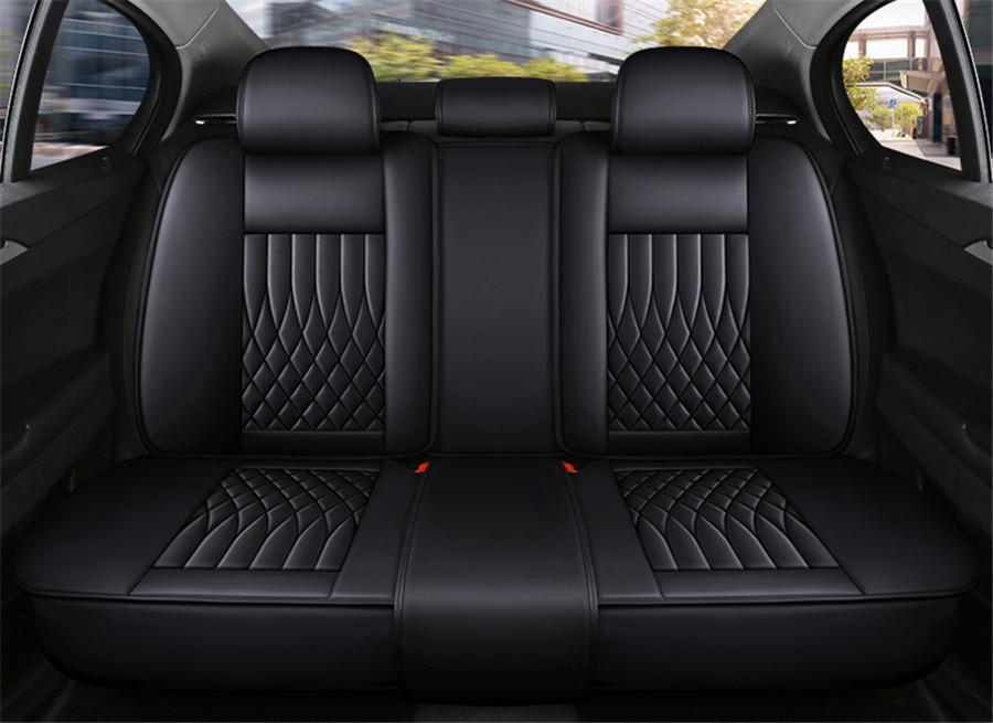 Universal Luxury Stripe Wear-resistant PU Leather 5D Surround Breathable Auto Car Seat Covers Car Interior Accessories