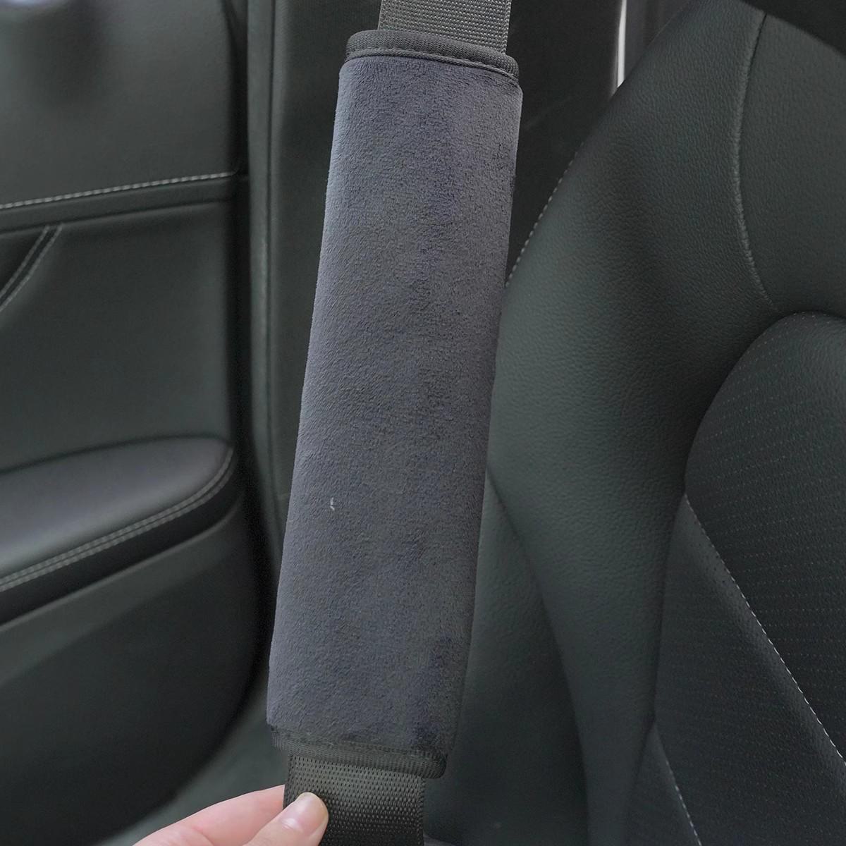 

Универсальный плюшевый чехол на плечо ремня безопасности автомобиля Ice Silk с декоративной окантовкой для основного и второго пилота - защитный чехол для ремня