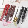 Concave Interface Design Women's Genuine Leather Watch Accessories 12mm for Tissot 1853 Flamingo T094210 Series Watch Strap