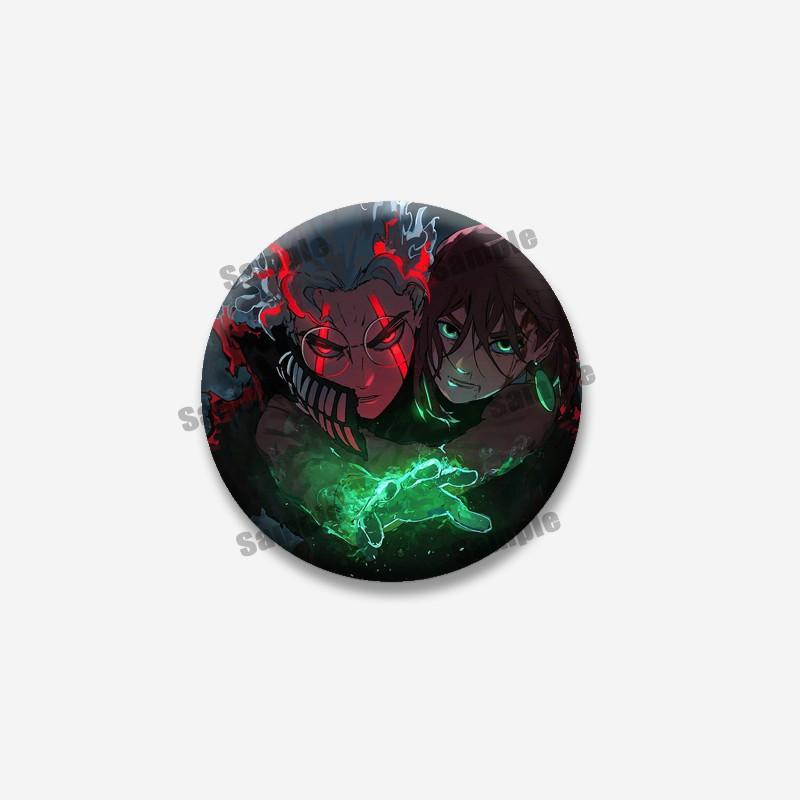 Ken Takakura Seiko Ayase Momo Ayase Soft Button Pins Cute Cartoon Character Badge Handmade Round Brooch for Backpack Accessories