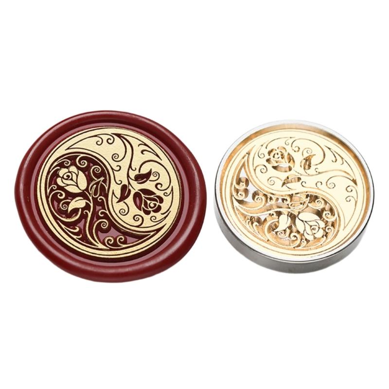 5Pcs Butterfly Rose Embossed Seal Stamp Replaceable Seal Stamp Head for Letter Envelope Christmas Card Party Invitations