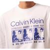 Calvin Klein Rainbow Series Jeans Ss24 Pattern Print Crew Neck Short Sleeve T-Shirt Unisex T-Shirt Moonlight-White 40BM840-YAA