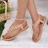 Summer New Women's Ethnic Style Carved Flower Ethnic Style Flip Flops - Wear Comfortable Flat Shoes Design Sandals