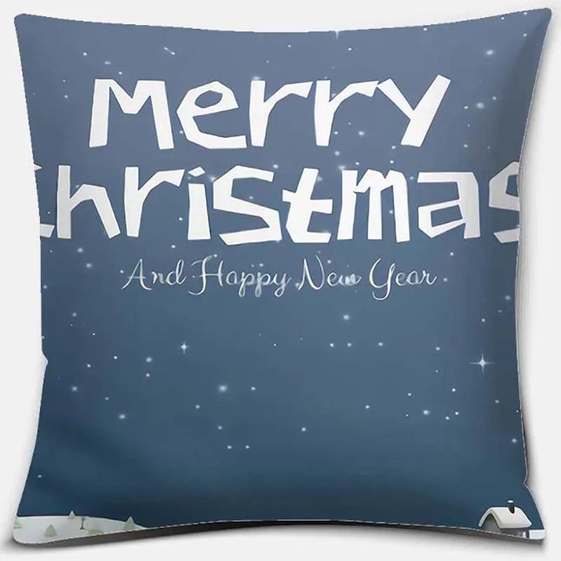 Christmas Themed Throw Pillow Cover with Short Plush Print for Living Room Decoration Cushion Cover Pillow Covers Decorative