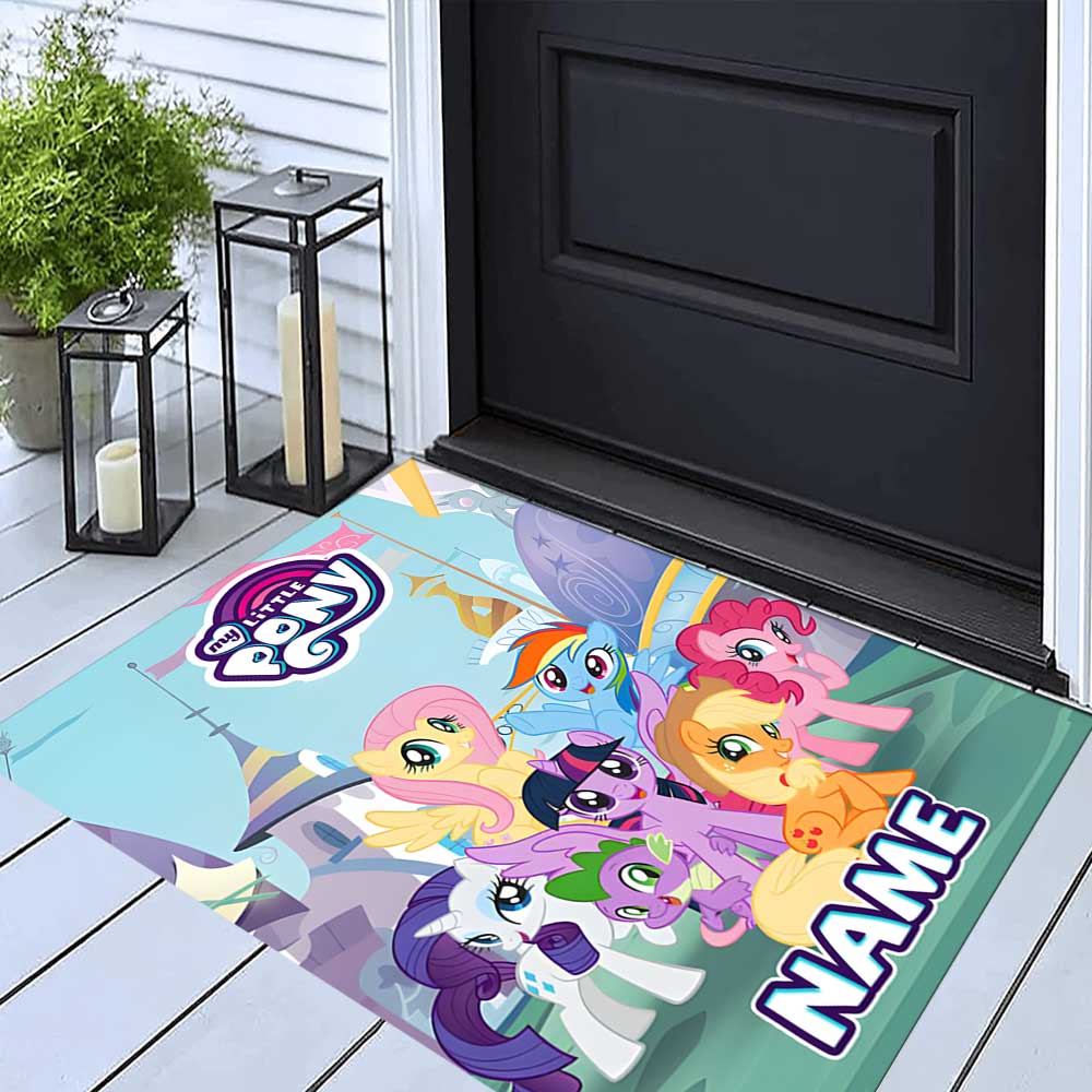 Little Pony (16) Customize your name rug, office chair cushion, home bedroom living room gift.