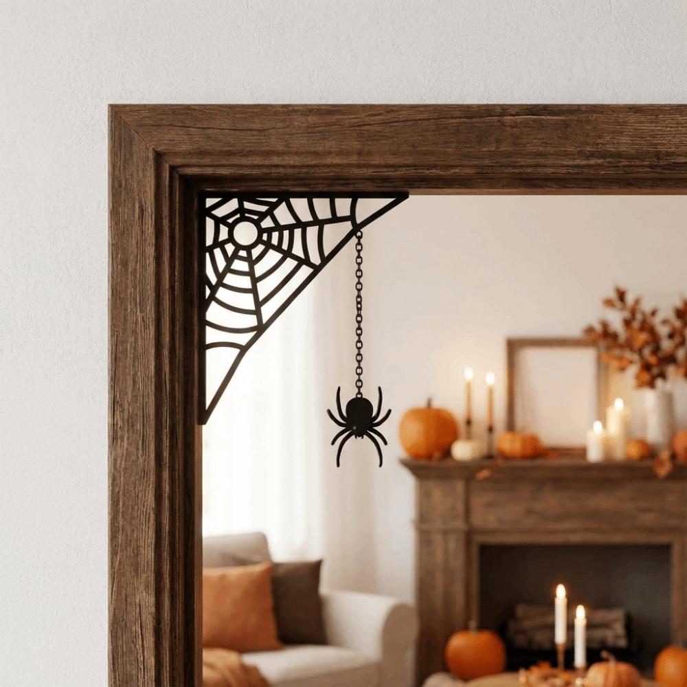 Creepy Spider Web Corner Decor Plastic Spider Prank Ornament Hanging Spider Ornament  Haunted House
