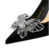 Fashion 2025 Spring Bowknot Rhinestone Women Pumps Luxury Banquet Shoes Women 9 Cm Heels Stilettos Pointed End High-heeled Shoes Lady
