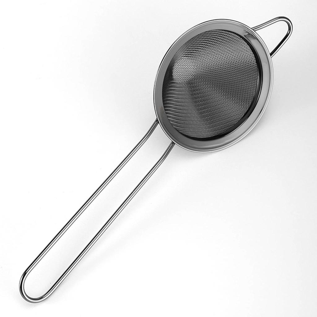 Fine Mesh Strainer 304 Stainless Steel Conical Sieve Tea Strainer with Long Handle for Cocktail Bar Coffee Juice Filtering Tools