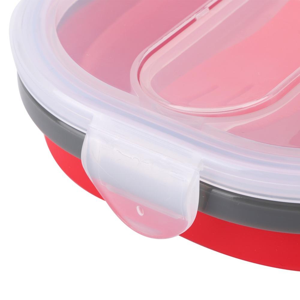Microwave Safe Collapsible Food Container Capacity Bento Lunch Box Portable Food Storage Picnic