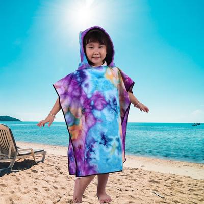 Kinder Leichtes Batik-Mikrofaser-Kapuzenbadetuch und Strandtuch
