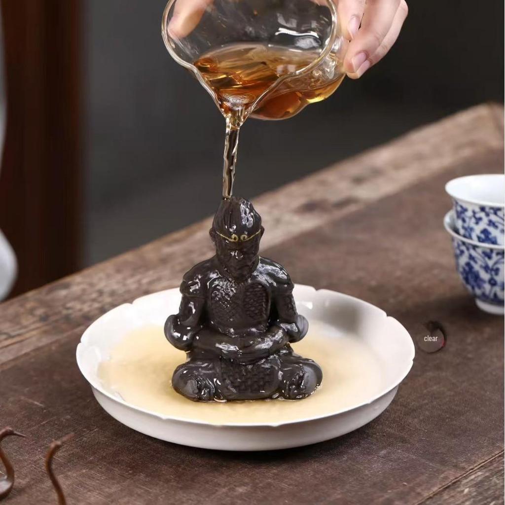 Yixing Zisha Sun Wukong Buddha Tea Pet Ornament for Home, Living Room, or Fish Tank Décor