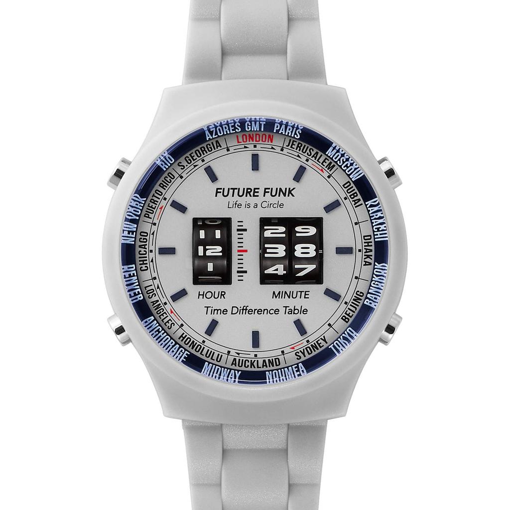 FUTURE FUNK Watch with Warranty Men's Analog-Digital Space-Age Design, Waterproof, Manufacturer's Included, FF105-LG