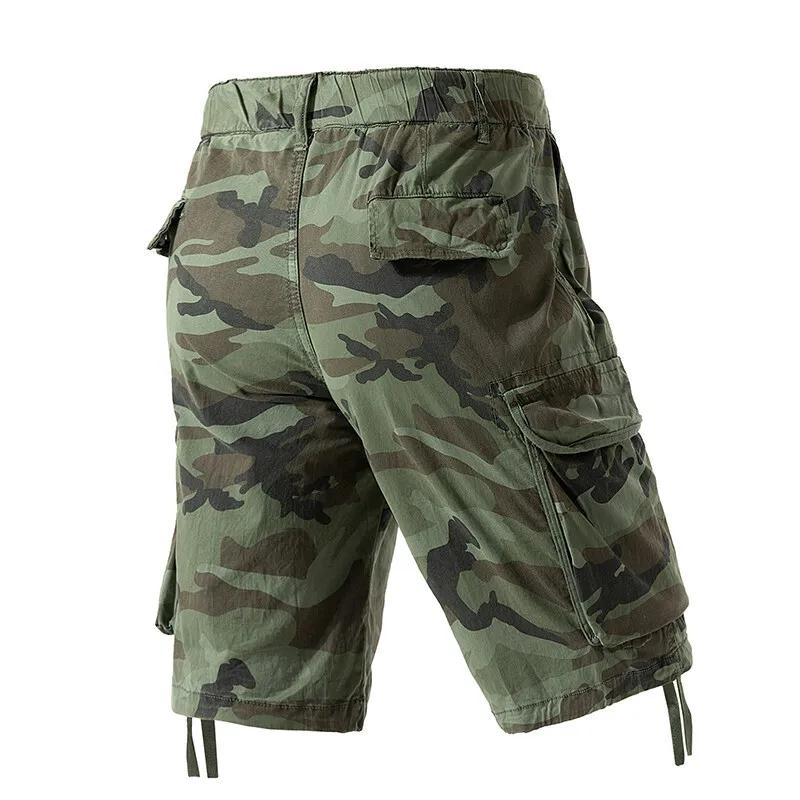 Herren Tarn Cargo-Shorts Outdoor Mehrere Taschen Baumwolle Freizeitshorts Sommer Atmungsaktive Shorts