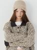 SETSETSET Two-Way Earflap Beanie Two-Tone Mix Beige